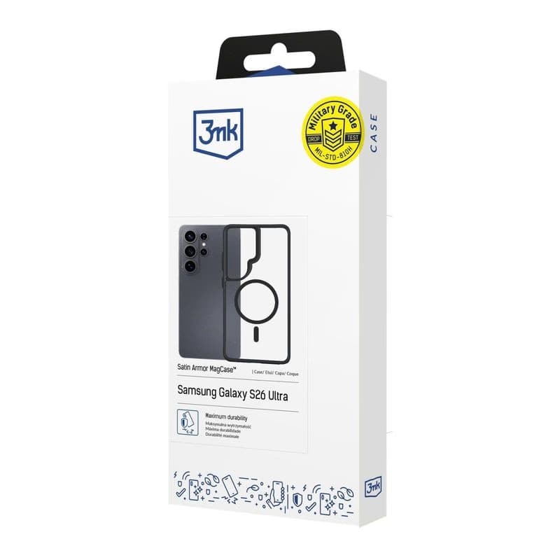 3mk ochranný kryt Satin Armor MagCase pre Samsung Galaxy S26 Ultra 4