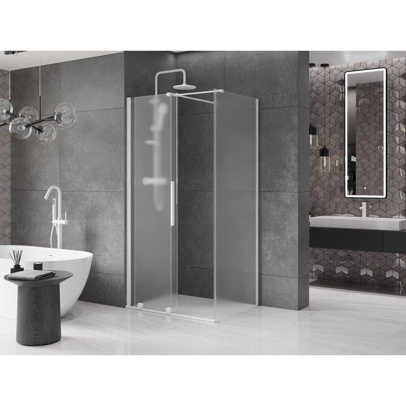 MEXEN/S - Velár sprchovací kút, posuvné dvere 100 x 90, dekor, biela 871-100-090-31-20 6