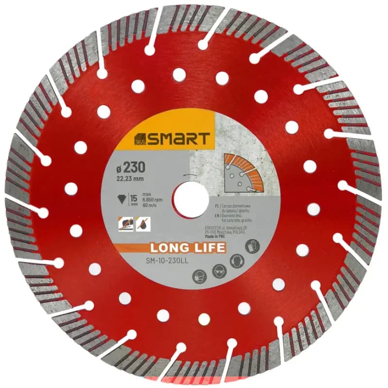 Diamantový kotúč 230 mm na rezanie betónu, žuly SM-10-230LL