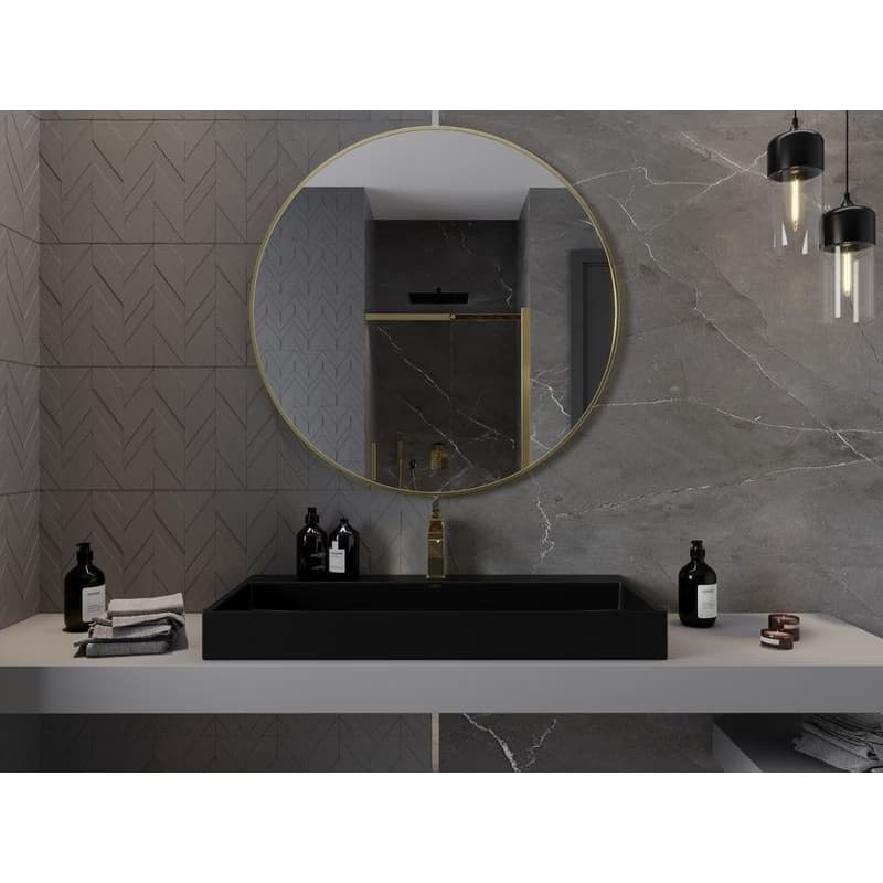 MEXEN - Loft zrkadlo 100, zlatý rám 9850-100-100-000-50 4