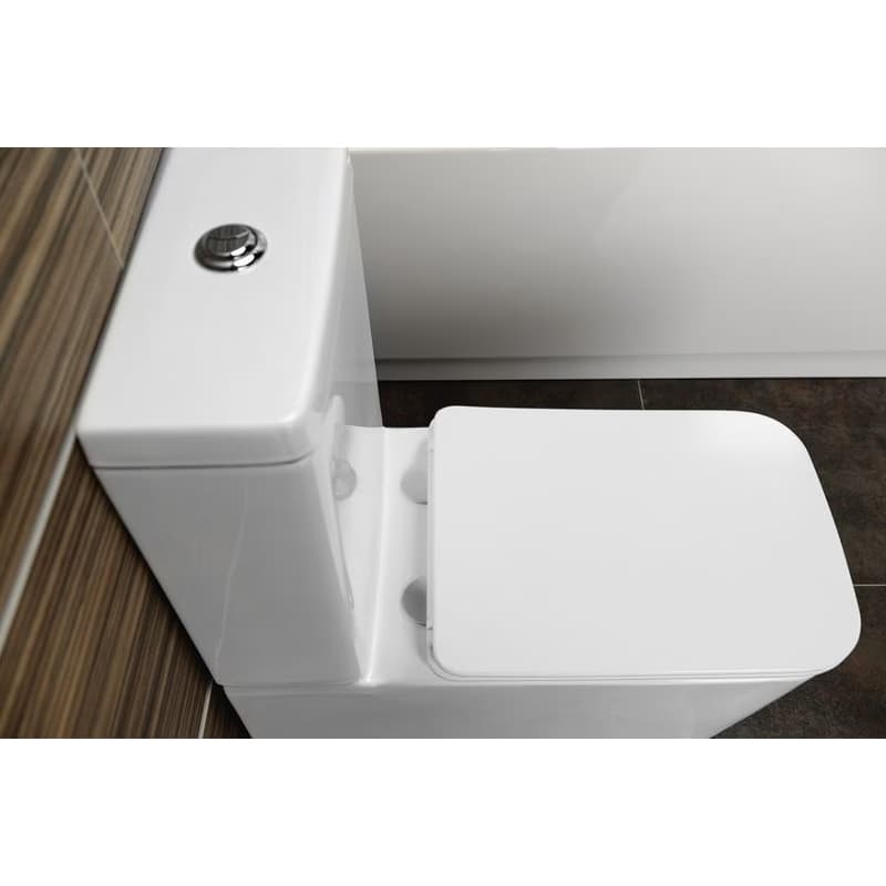 SAPHO - PORTO RIMLESS WC kombi, spodný/zadný odpad, biela PC102WR 5