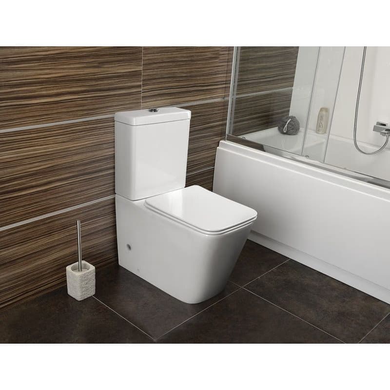 SAPHO - PORTO RIMLESS WC kombi, spodný/zadný odpad, biela PC102WR 6
