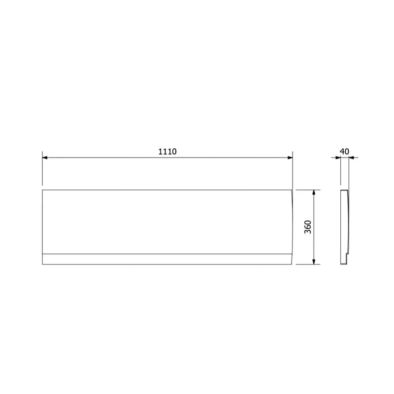 POLYSAN - DEEP PLAIN panel čelný, ľavý, 110x36cm 83648 2