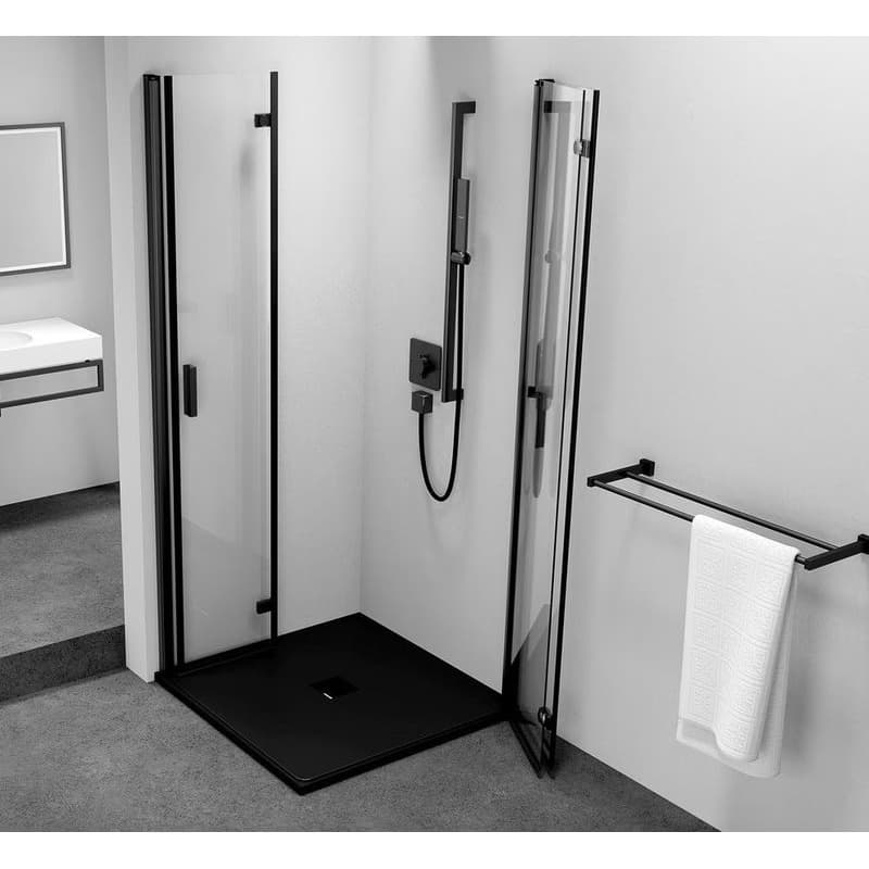 POLYSAN - ZOOM BLACK štvorcová sprchová zástena 700x700, rohový vstup ZL4715BL-02 4
