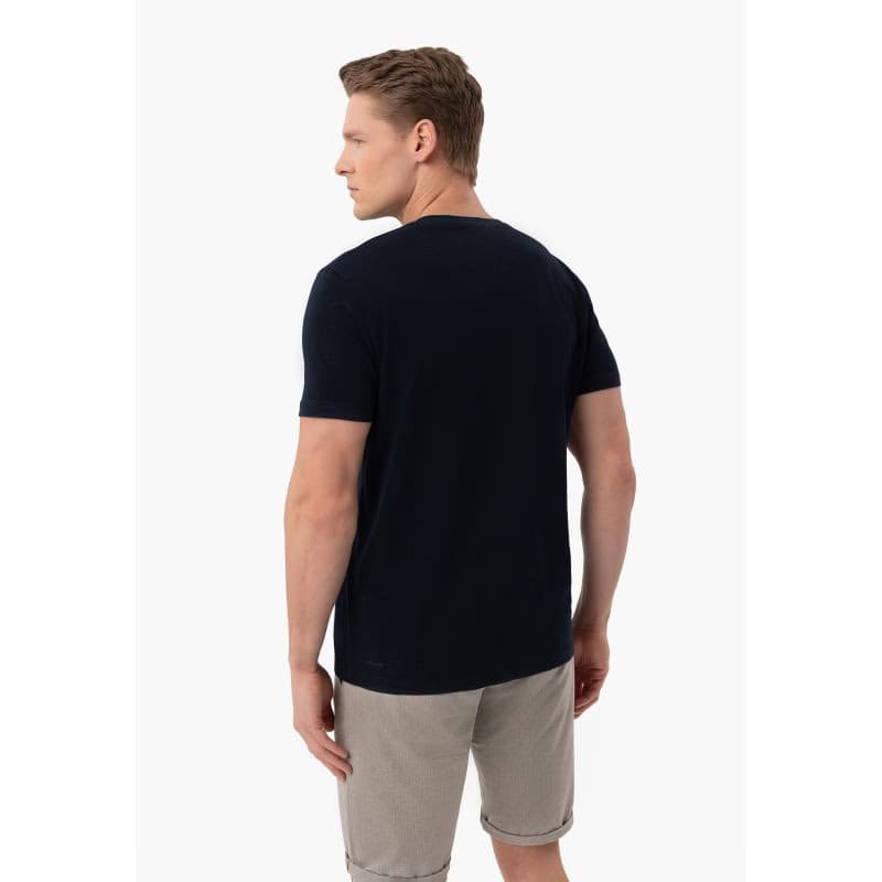 Pánske tričko s krátkym rukávom VOLCANO T-RIZ-NAVY 3