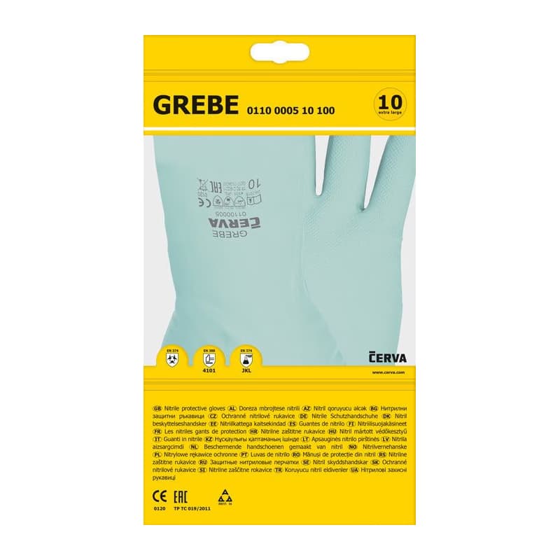 GREBE GREEN rukavice nitril zel. 33 cm 8 3