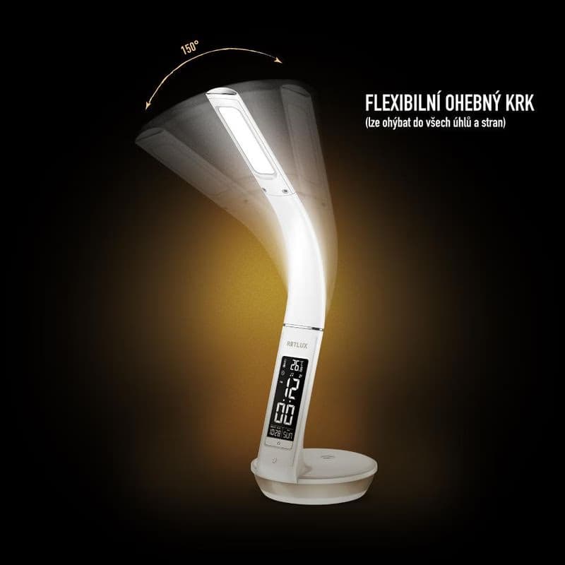 RTL 204 stm.LED lamp.čierna Qi 6W RETLUX 5