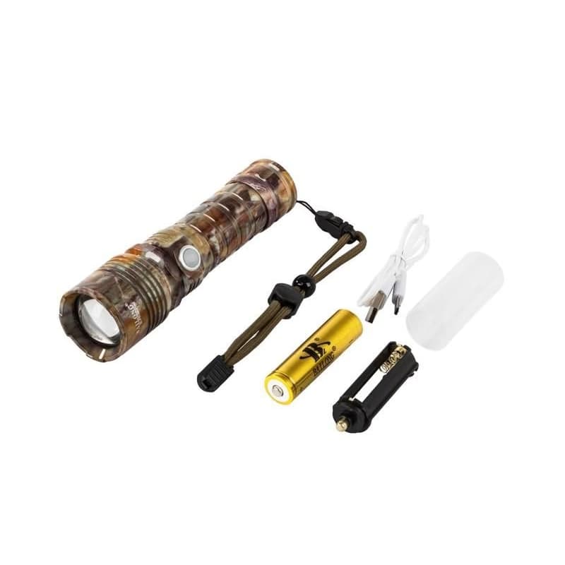 Taktické svetlo Bailong ZOOM CREE LED, camo 4
