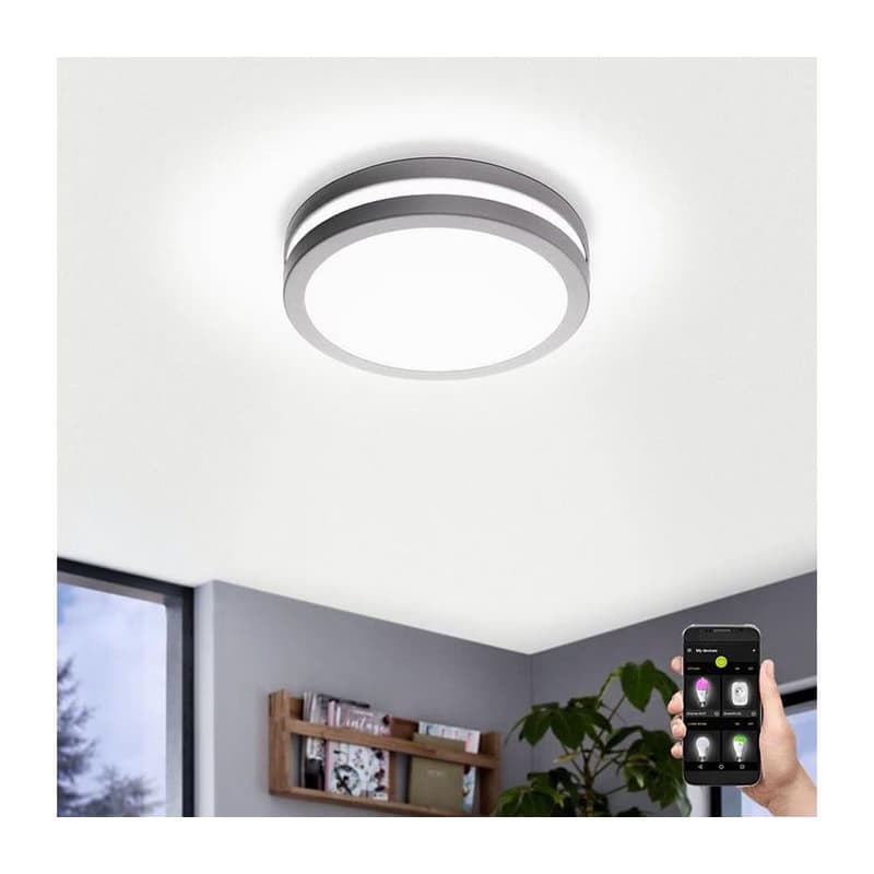 Eglo 97299 - LED stmievateľné kúpeľňové svietidlo LOCANA-C LED/14W strieborné IP44 97299