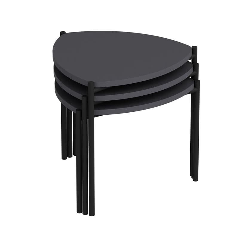 Sada odkladacích stolíkov (3 kusy) Lenny - Anthracite 2