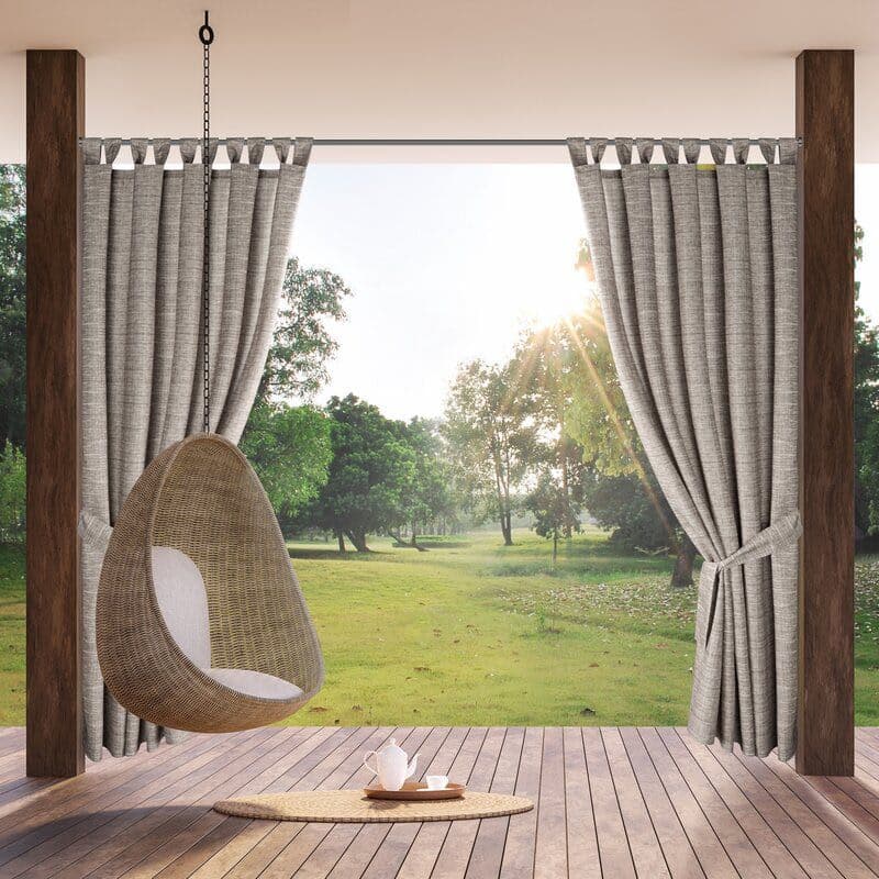 ArtFir Záves na terasu GARDEN 10 PU | hnedá/krémová 155 x 220 cm