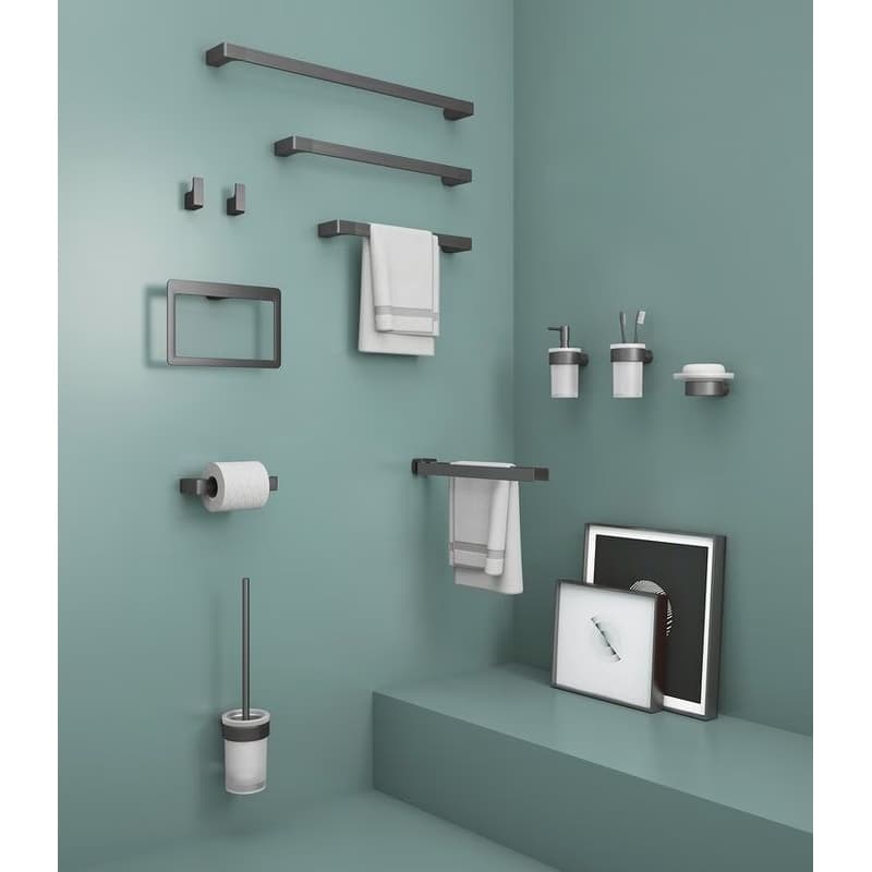 Gedy - PIRENEI držiak uterákov 450, gun metal PI214581 3