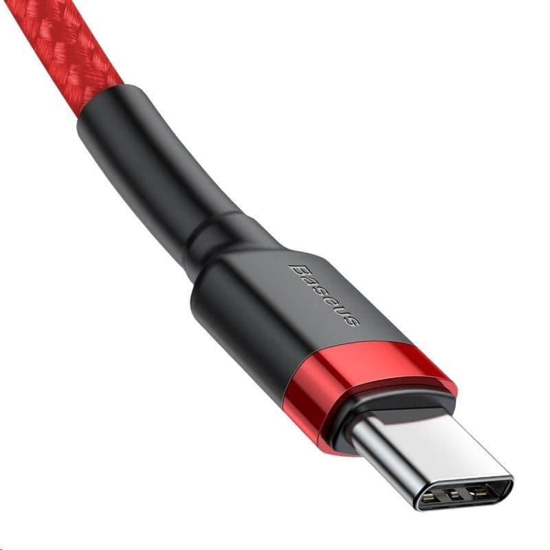 Baseus Cafule Series nabíjací / dátový kábel USB-C na USB-C PD2.0 60W Flash 1m, červená 5