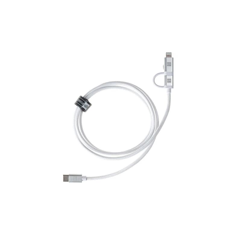 ER POWER Dual Cable USB-C C/L Mfi 200cm white 3
