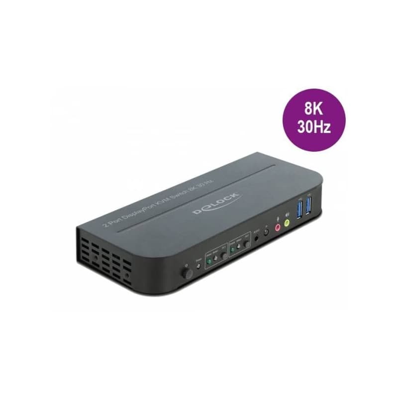 Delock DisplayPort 1.4 KVM Switch 8K 30 Hz s USB 3.0 a Audio