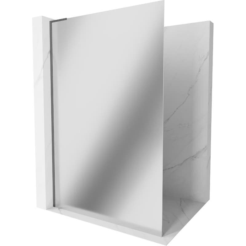 MEXEN/S - Kioto L Sprchová zástena WALK-IN 110 x 200, zrkadlové, grafit metal 800-110-103-95-50