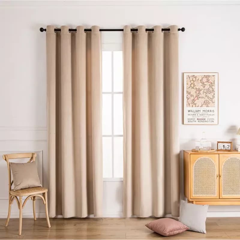 Záves na priechodkách Velvet GY2329/240G/M2/2/1 140x250 cm svetlobéžová