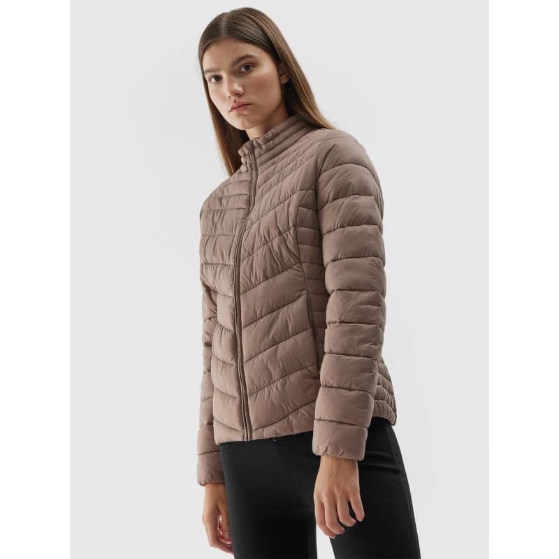 Dámska bunda 4F DOWN JACKET-AW23TDJAF224-82S-LIGHT BROWN 2
