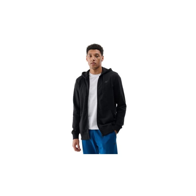 Pánska mikina so zipsom 4F SWEATSHIRT-WMM00TSWSM1768-20S-DEEP BLACK