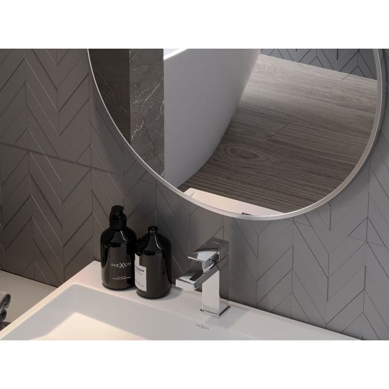 MEXEN - Loft zrkadlo 100, nerezový rám 9850-100-100-000-10 5