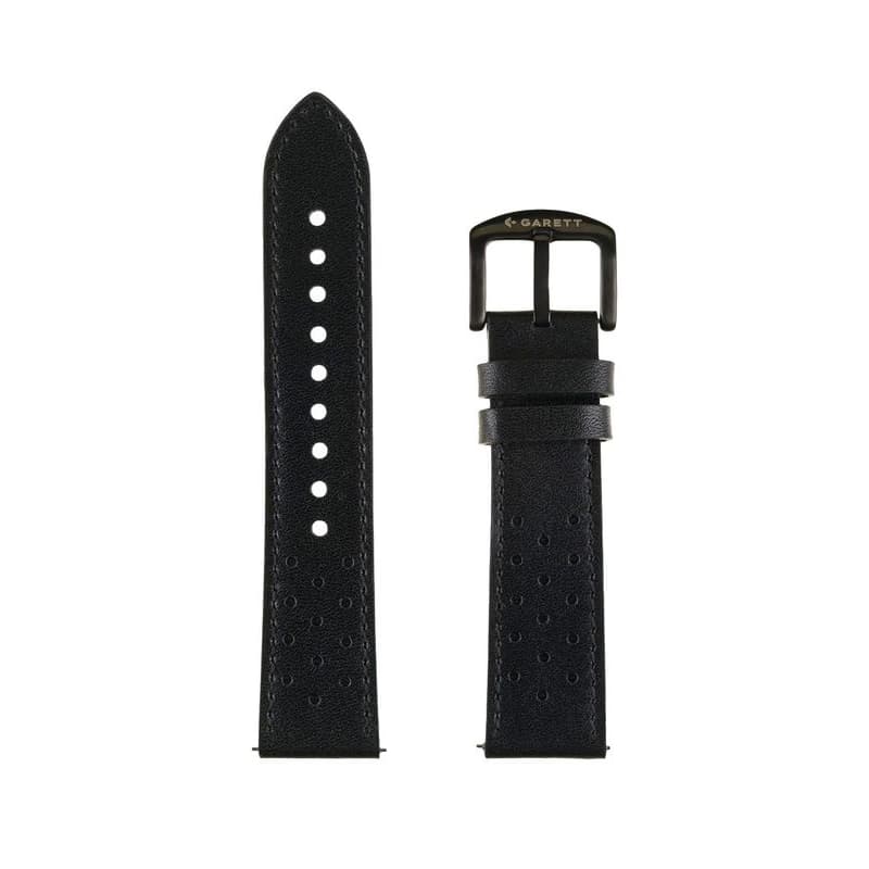 Garett univerzálny remienok 22 mm, čierny kožený