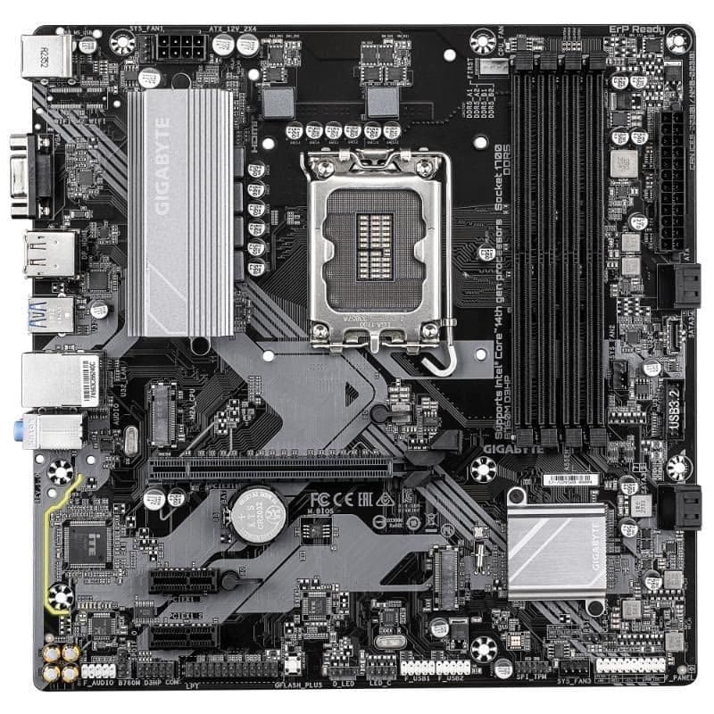 GIGABYTE MB Sc LGA1700 B760 D3HP, Intel B760, 4xDDR5, 1xDP, 1xHDMI, 1xVGA, mATX 2