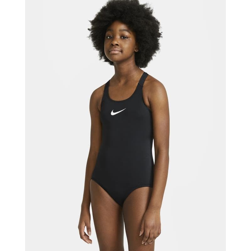 Dievčenské plavecké jednodielne plavky NIKE SWIM RACERBACK ONE PIECE BLACK-BLACK 2