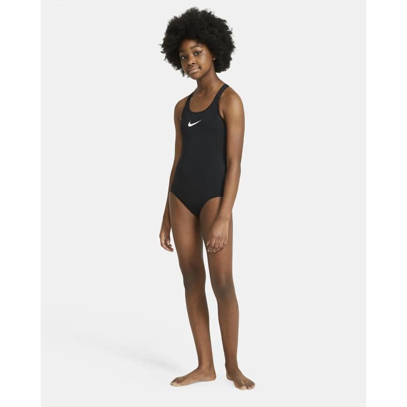 Dievčenské plavecké jednodielne plavky NIKE SWIM RACERBACK ONE PIECE BLACK-BLACK 4