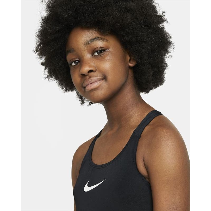 Dievčenské plavecké jednodielne plavky NIKE SWIM RACERBACK ONE PIECE BLACK-BLACK 5