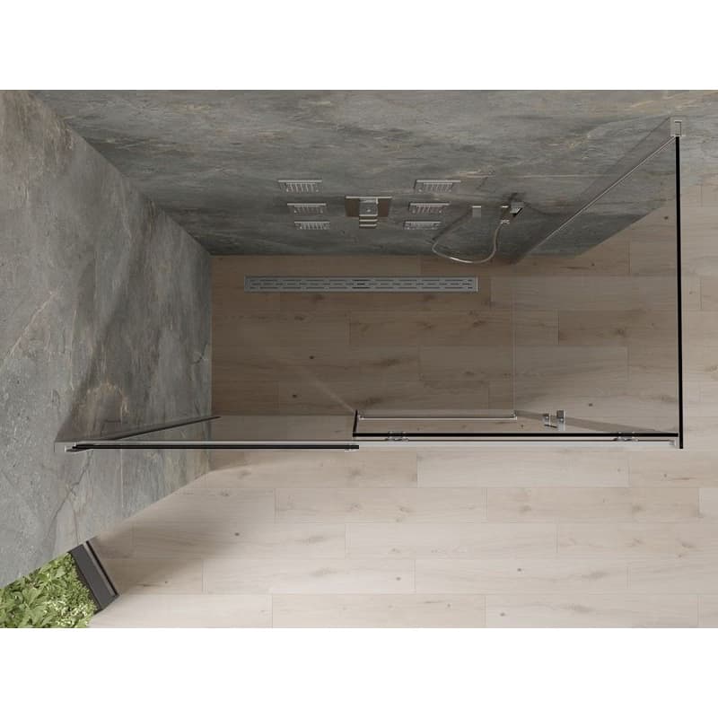 MEXEN/S - OMEGA sprchovací kút 150x80, grafit, chróm 825-150-080-01-40 6