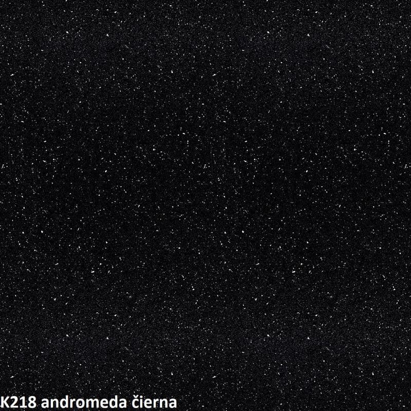 ArtExt Rohová pracovná doska - 38 mm 38 mm: Andromeda čierna K 218 GG lesk