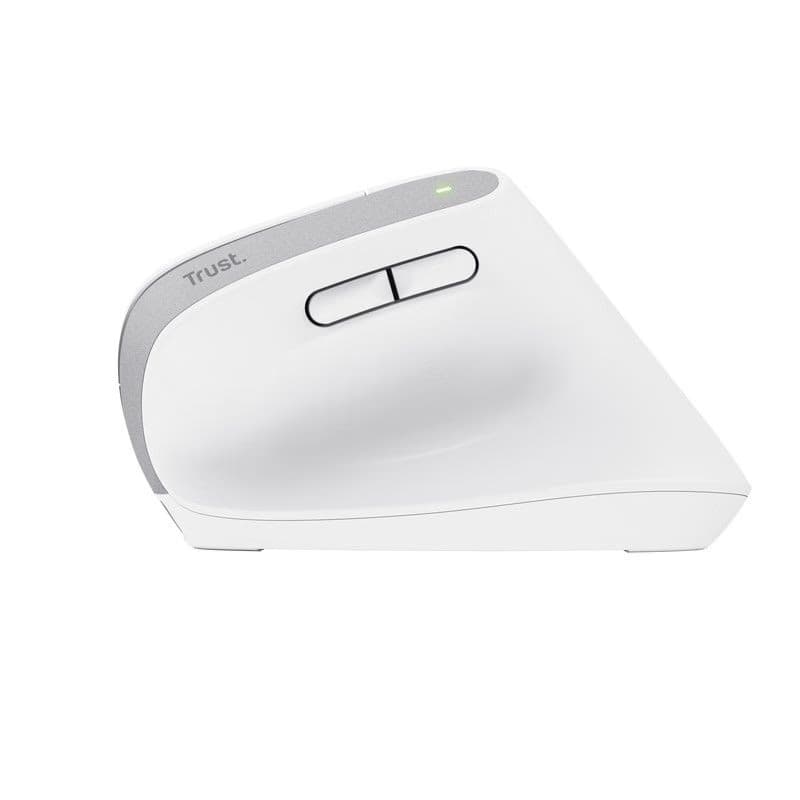 TRUST myš Bayo+ Ergonomická vertikálna myš, Bezdrôtová, biela 5