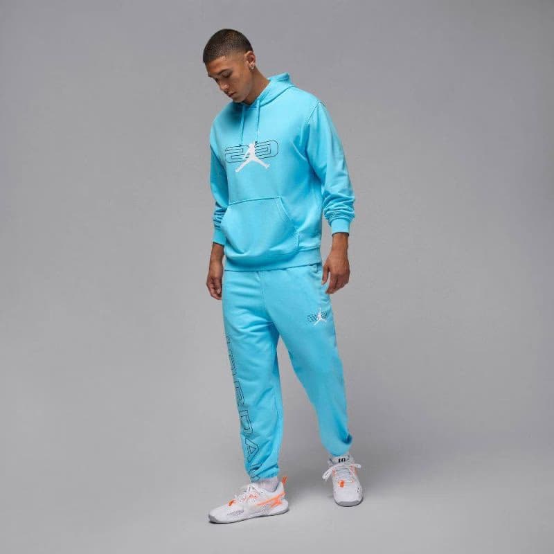 Pánska mikina s kapucňou NIKE JORDAN SPORT CROSSOVER BLUE CHILL BLACK WHITE 3