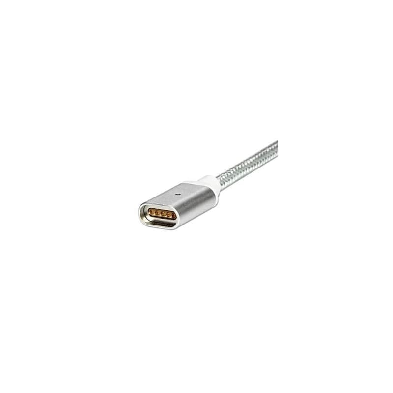 USB kábel (2.0), USB A samec - Magnetická koncovka, 1m, strieborný, DOPRADE 4