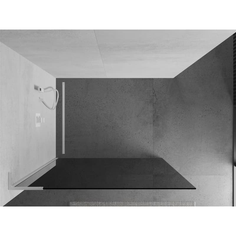 MEXEN/S - Kioto L Sprchová zástena WALK-IN 80 x 200, grafit, biela 800-080-103-20-40 4