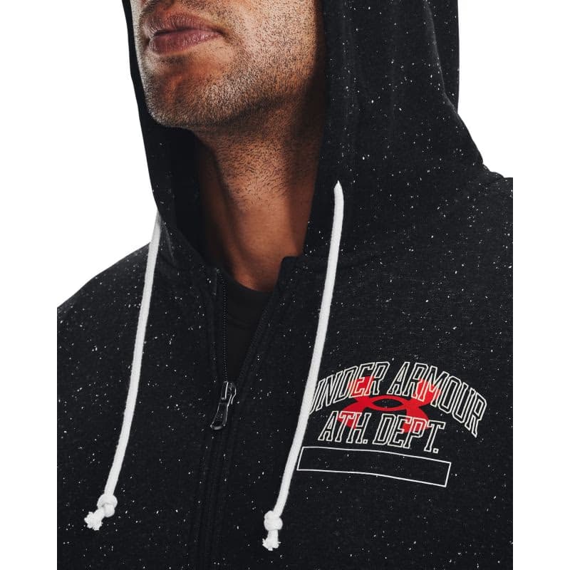 Pánska mikina s kapucňou UNDER ARMOUR UA Rival Try Athlc Dep FZ HD-BLK 4