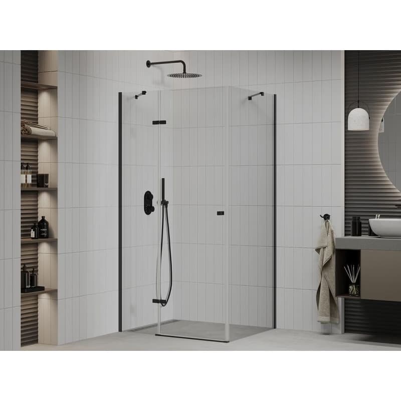 MEXEN/S - ROMA sprchovací kút 70x100, transparent, čierna 854-070-100-70-00 2
