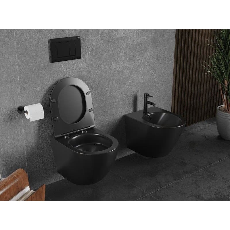 MEXEN - Lena Závesná WC misa Rimless Tornado, čierna mat 3322XX85T 2
