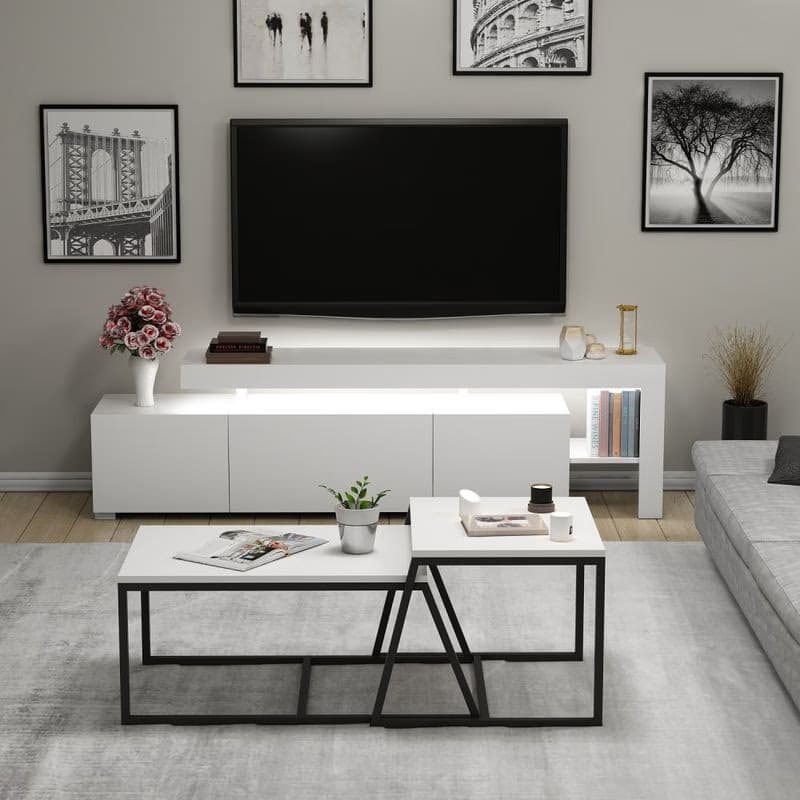 Living Room Furniture Set Beliz - White 6
