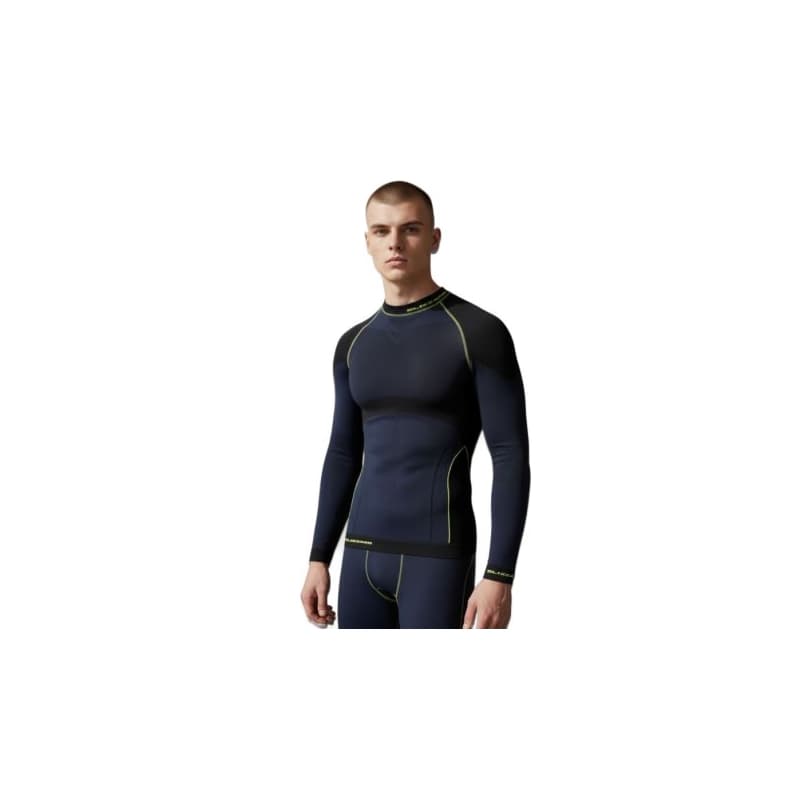 Pánske termo tričko s dlhým rukávom BLIZZARD SHORT CUT-Mens long sleeve, anthracite neon yellow