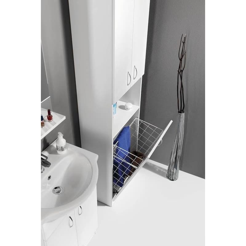 AQUALINE - SIMPLEX ECO vysoká skrinka s košom 50x180x30cm SIME510 6
