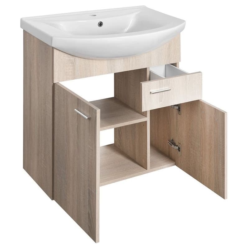 AQUALINE - ZOJA umývadlová skrinka 71,5x74x34cm, dub platin 51175 4