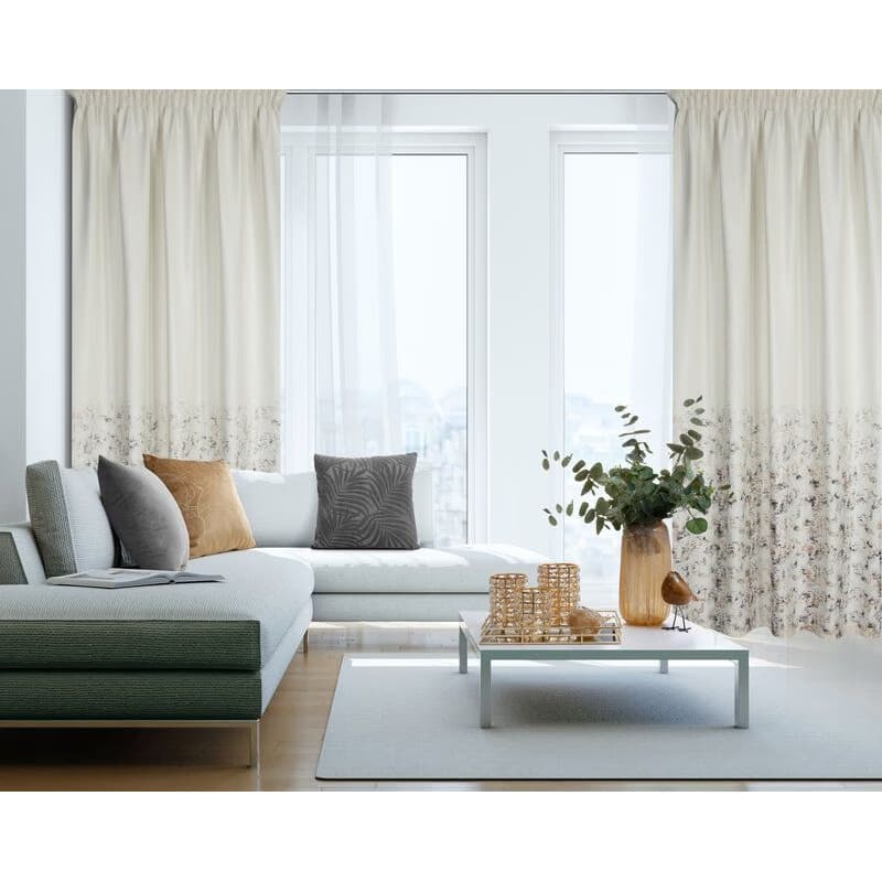 ArtFir Záves MARIELA P | krémová/šampaň 140 x 270 cm 2