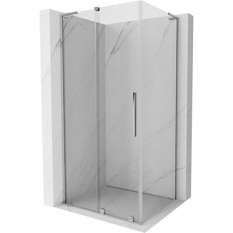 MEXEN/S - Velar L sprchovací kút, posuvné dvere 100 x 85, transparent, chróm 871-100-085-03-01