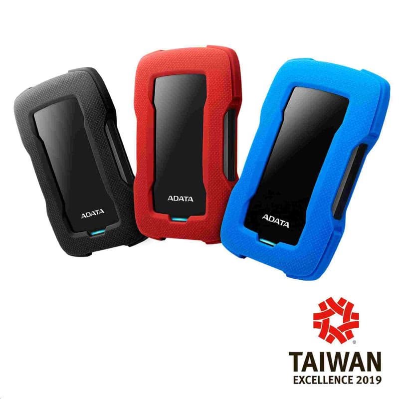 ADATA Externý HDD 2TB 2,5" USB 3.1 HD330, RED COLOR BOX, červený (gumový, nárazu odolný) 3