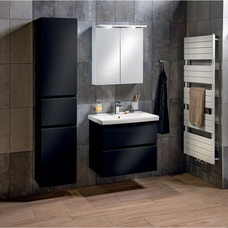 AQUALINE - ALTAIR umývadlová skrinka 67x60x45cm, čierna mat AI670 3