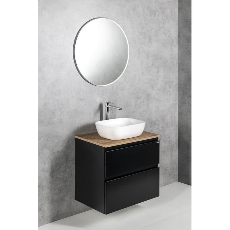AQUALINE - ALTAIR umývadlová skrinka 67x60x45cm, čierna mat AI670 4