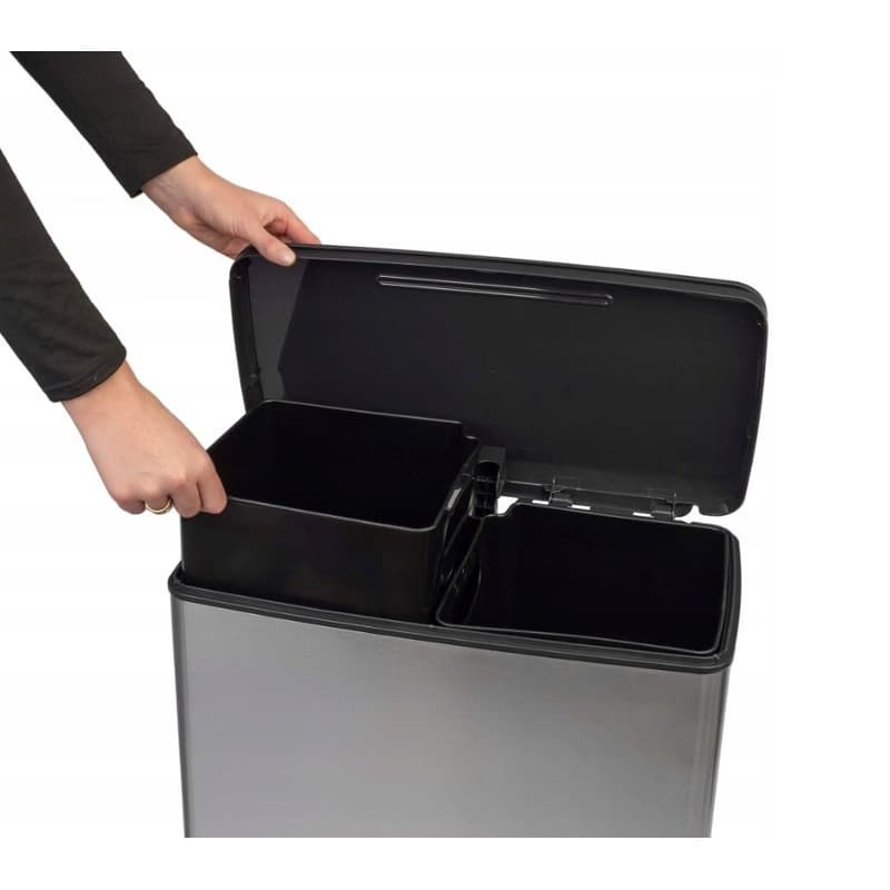 CURVER Odpadkový kôš DECO BIN DUO 26L+26L | strieborná 3