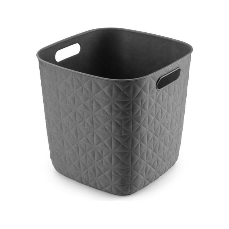 CURVER Košík SOFTEX 15L kocka recyklovaný plast | tmavosivá
