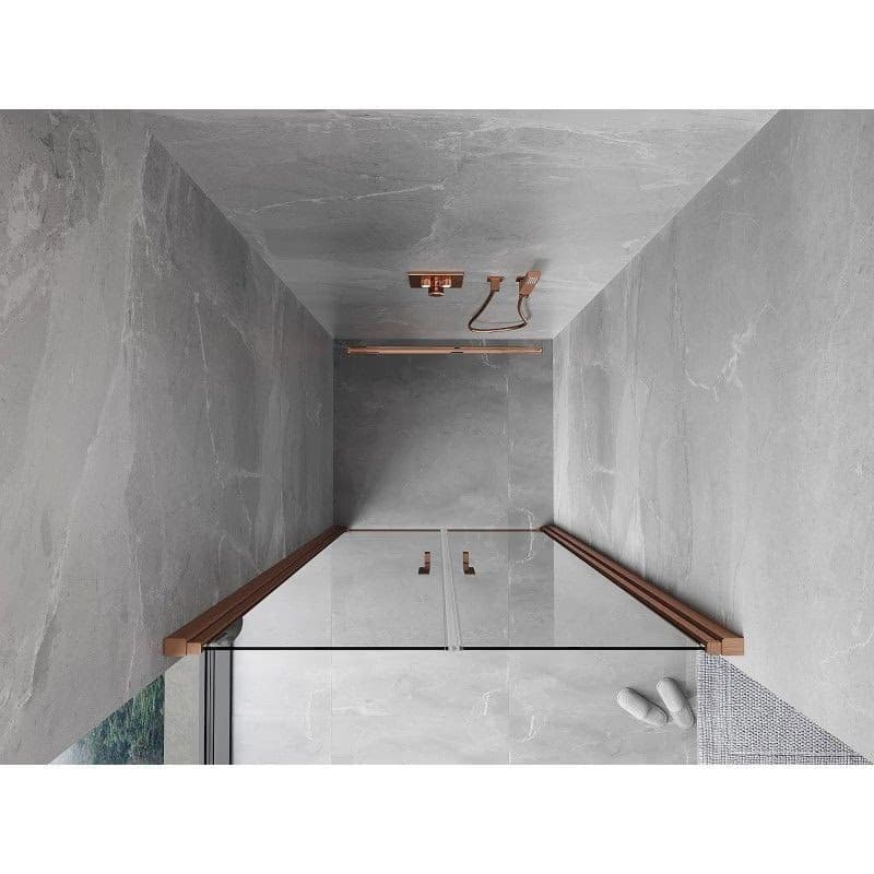 MEXEN - MIST dverná časť (d+d) 75x200 cm 6mm meď kartáčovaná, číra 8A7-075-000-65-00 6